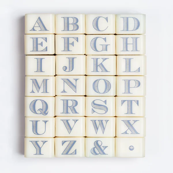 Carimbos alfabéticos — Fotografia de Stock