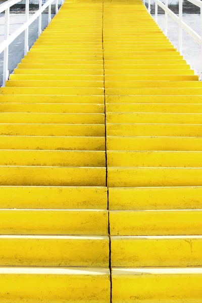 Stairs painted in yellow — Stock Photo, Image