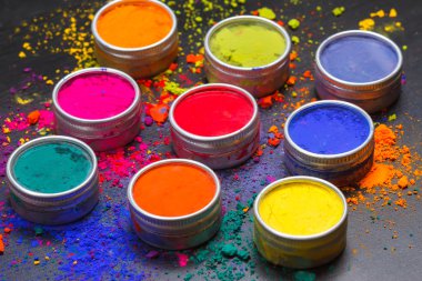 Colorful dyes clipart