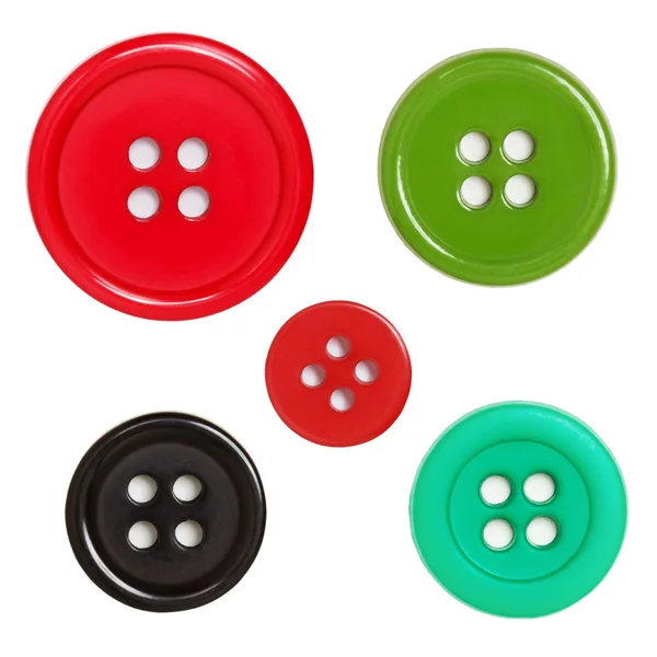 Sewing buttons on a white background — Stock Photo, Image