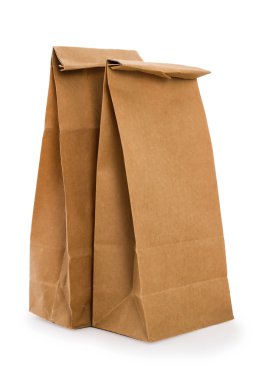 Brown paper bags clipart