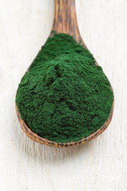 Tahta kaşık Spirulina tozu