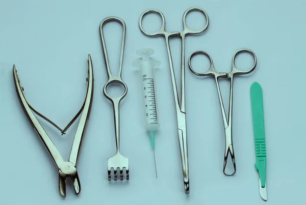 Surgical instruments collection — Stock Photo, Image