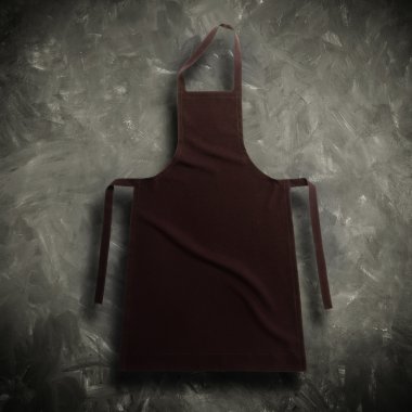 Brown fabric apron clipart
