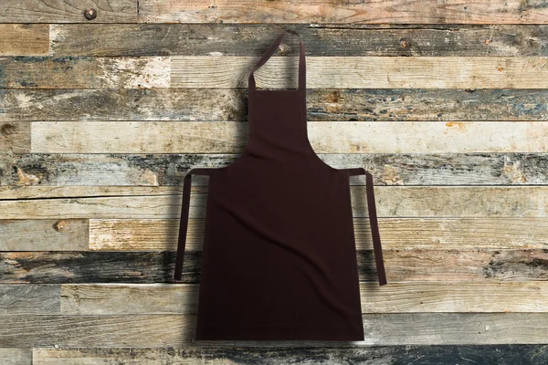 Brown fabric apron — Stock Photo, Image