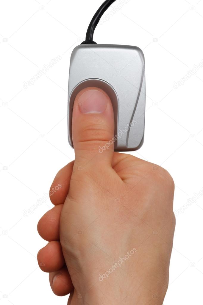 Finger on biometric scaner