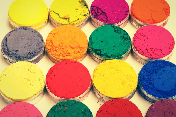 Kleurrijke Indiase kleurstoffen — Stockfoto