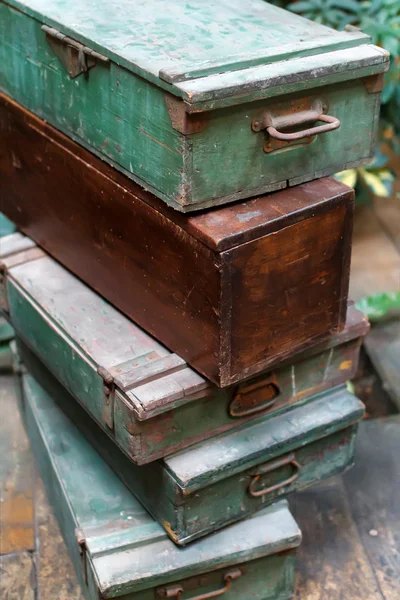 Old vintage boxes — Stock Photo, Image