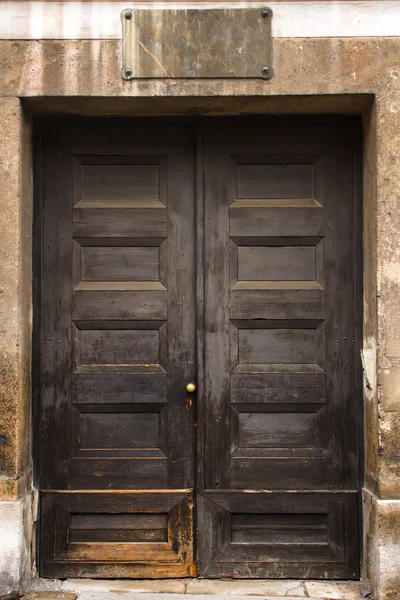 Vintage black door — Stock Photo, Image