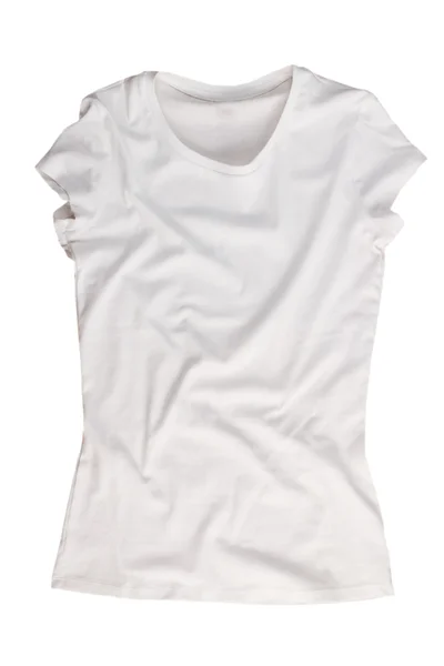 女性的白色 t 恤 — 图库照片