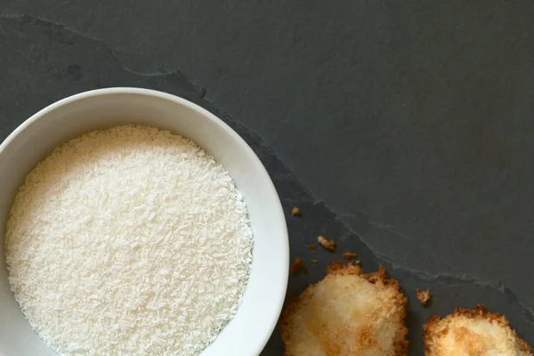 Grated Coconut in Bowl — Stock Photo, Image