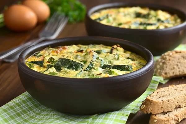 Zucchini and Parsley Frittata — Stock Photo, Image