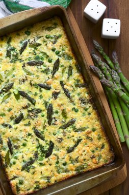 Green Asparagus, Pea, Blue Cheese Frittata