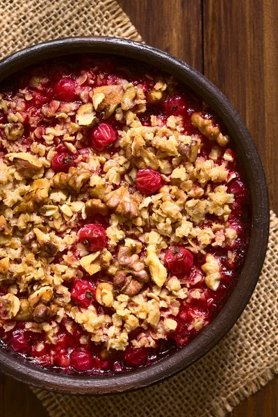 Redcurrant Crumble or Crisp — Stock Photo, Image