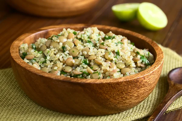 Quinoa, Lentil och persilja sallad — Stockfoto