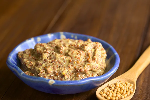 Whole Grain Mustard — Stock Photo, Image