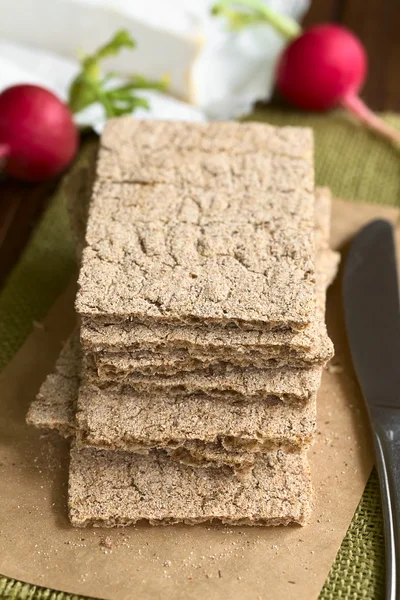 Wholemeal Rye Crispbread — Stock Photo, Image