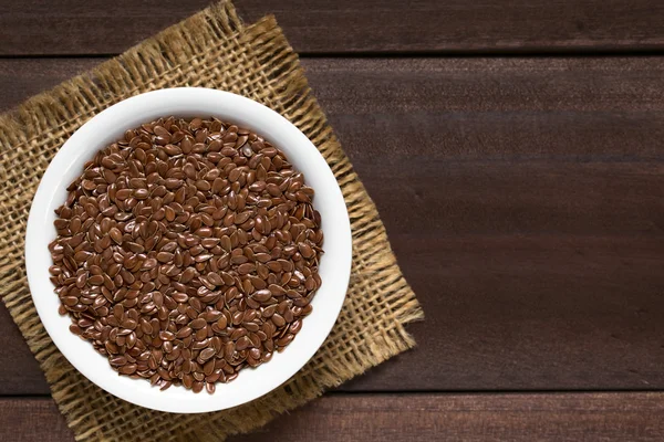 Brown Flax Seeds — Stock Photo, Image