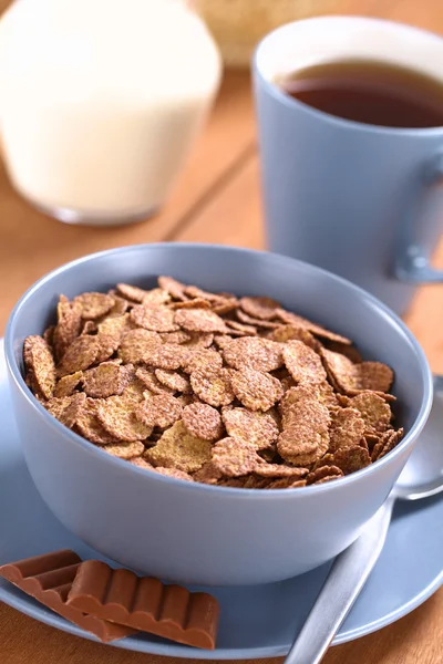 Copos de maíz de chocolate Cereal — Foto de Stock