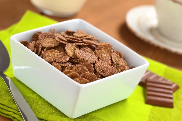 Copos de maíz de chocolate Cereal — Foto de Stock