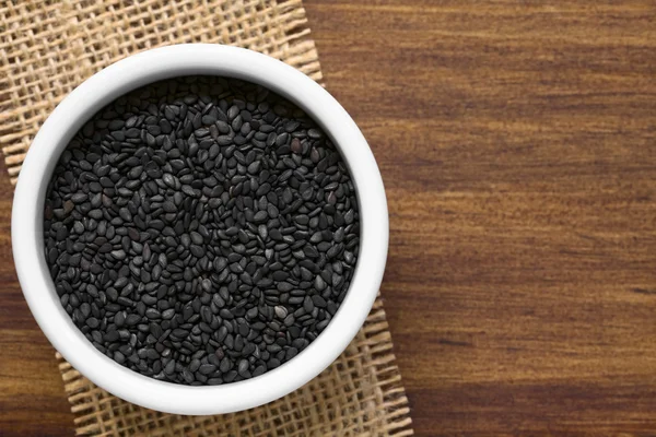 Black Sesame Seeds — Stock Photo, Image