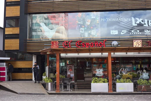 Cafe El Espanol on Plaza Foch in Quito, Ecuador — Stock Photo, Image