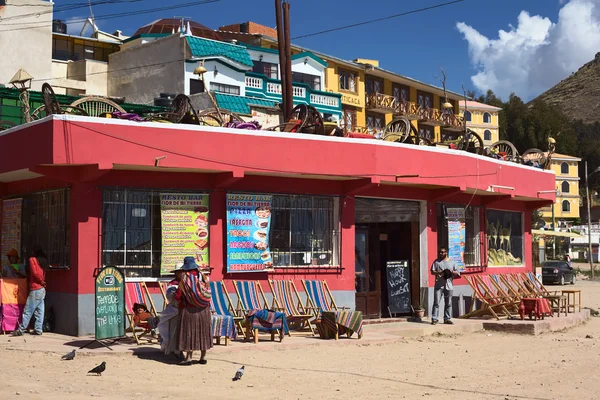 Restaurace v Copacabana, Bolívie — Stock fotografie