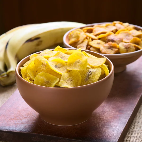Batatas fritas de banana salgada e doce — Fotografia de Stock