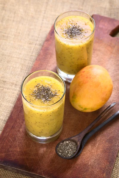 Semena Chia a Mango džus — Stock fotografie