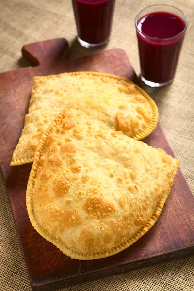 Lanche boliviano chamado Pastel — Fotografia de Stock