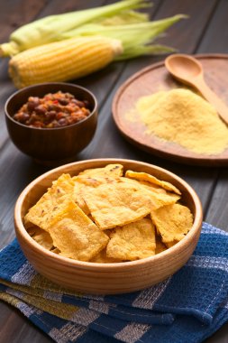 Ev yapımı pişmiş Tortilla cips