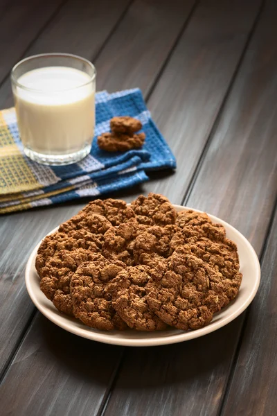 Chocolate Oatmeal Cookies — Stock Photo, Image