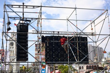 Iquique, Şili'deki Müzik Festivali için geri ekran