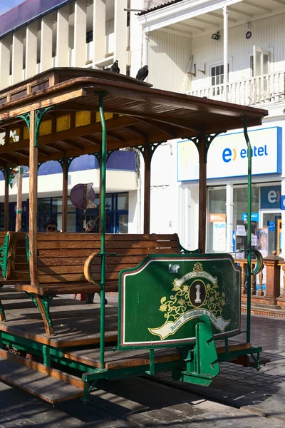 Iquique Şili'deki eski tramvay Waggon — Stok fotoğraf