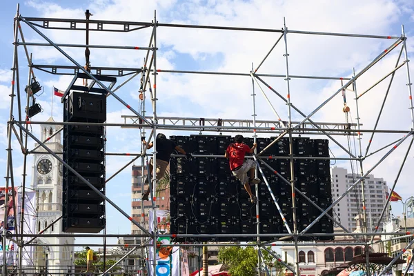 Back of Screen for Music Festival in Iquique, Chile — Stock Photo, Image