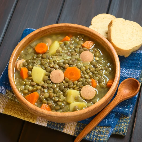 Sopa de lentilha — Fotografia de Stock