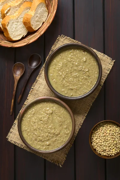 Крем из чечевичного супа — стоковое фото