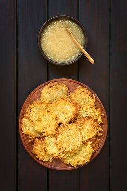 Potato Pancakes or Fritters with Apple Sauce
