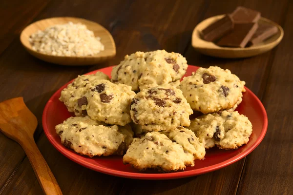 Biscoitos de aveia e chocolate — Fotografia de Stock