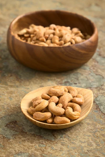 Gezouten cashewnoten — Stockfoto