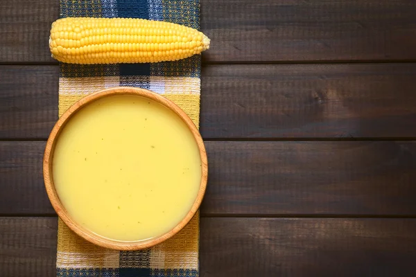 Sahne aus Maissuppe — Stockfoto