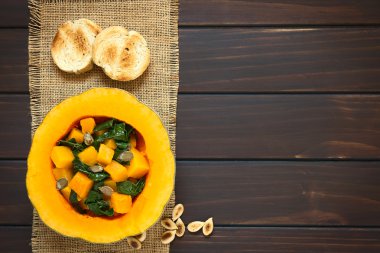 Pumpkin and Chard Salad with Pumpkin Seeds