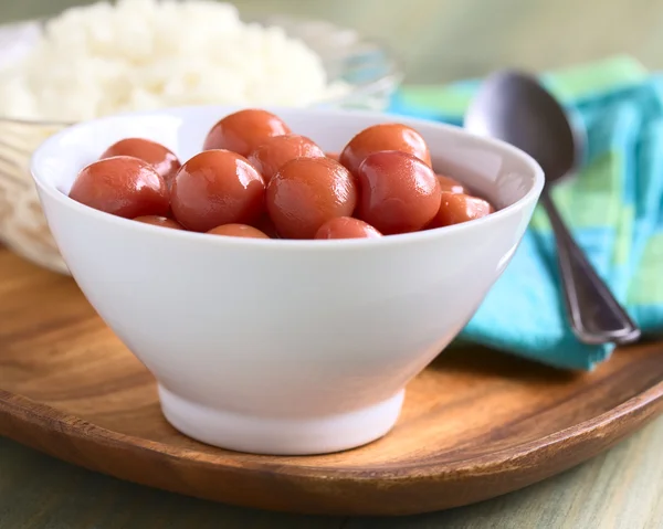 Compota de cereza en tazón — Foto de Stock