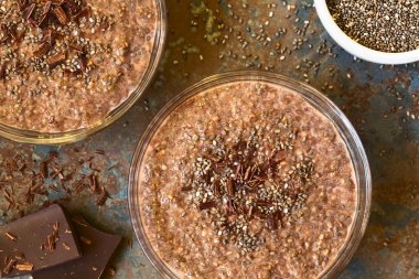 Chocolate Chia Pudding clipart