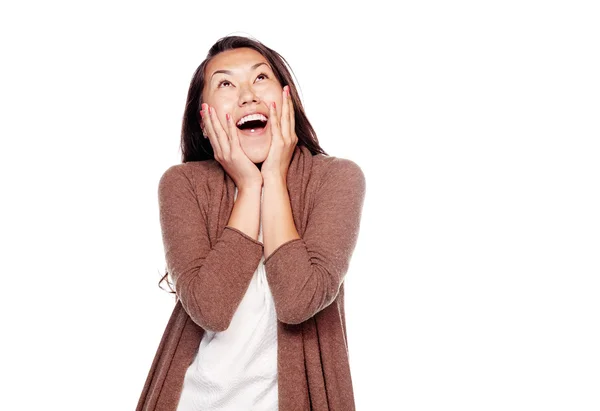 Amazed asian girl — Stock Photo, Image