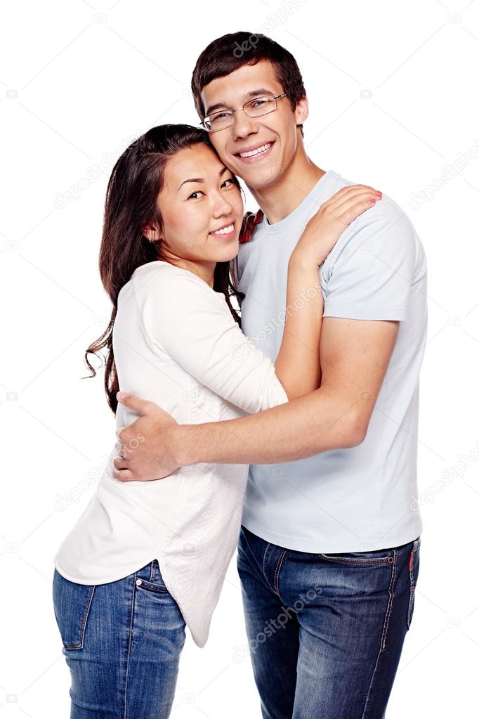 Interracial couple in love