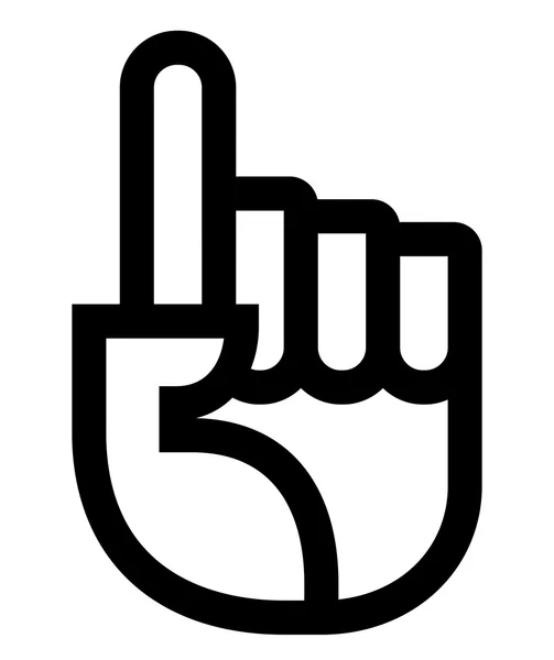 Aufmerksamkeitsfinger-Symbol — Stockvektor