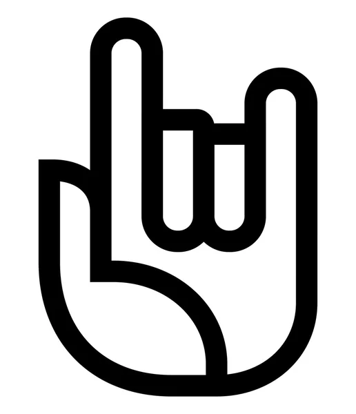 Hörner-Handsymbol — Stockvektor