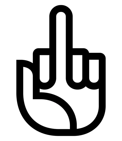 Icono dedo medio — Vector de stock