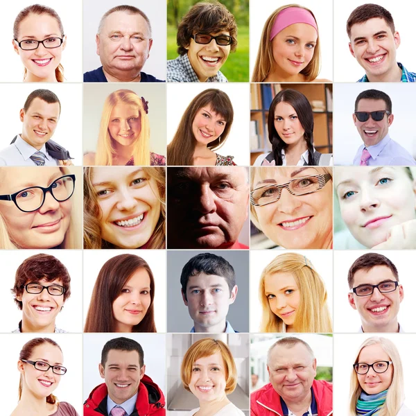 Faces collage — Stock Photo, Image